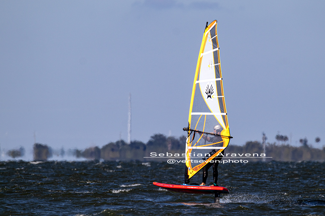 Winds were howling on the north side of the 520 causeway with windsurfers and wind & wing foilers flying along the Banana River